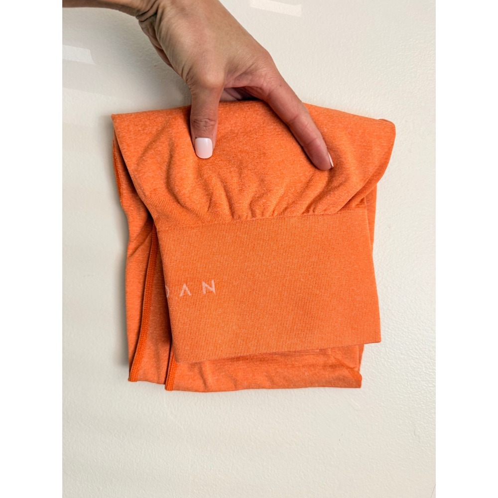 NVGTN Women Orange Seamless High‎ Waisted Contour Workout Leggings Small